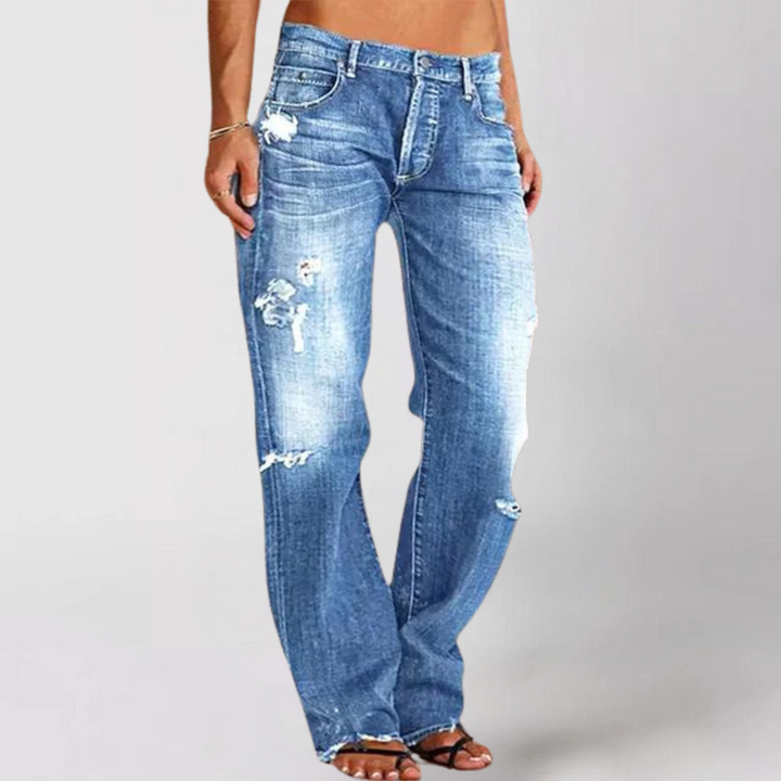 Trista® | Losse wijde pijpen denim jeans