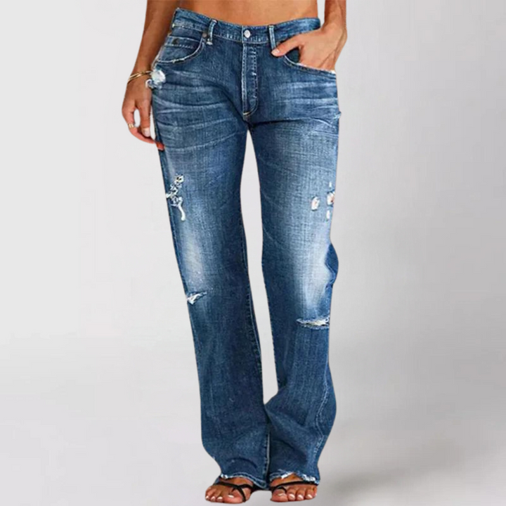 Trista® | Losse wijde pijpen denim jeans