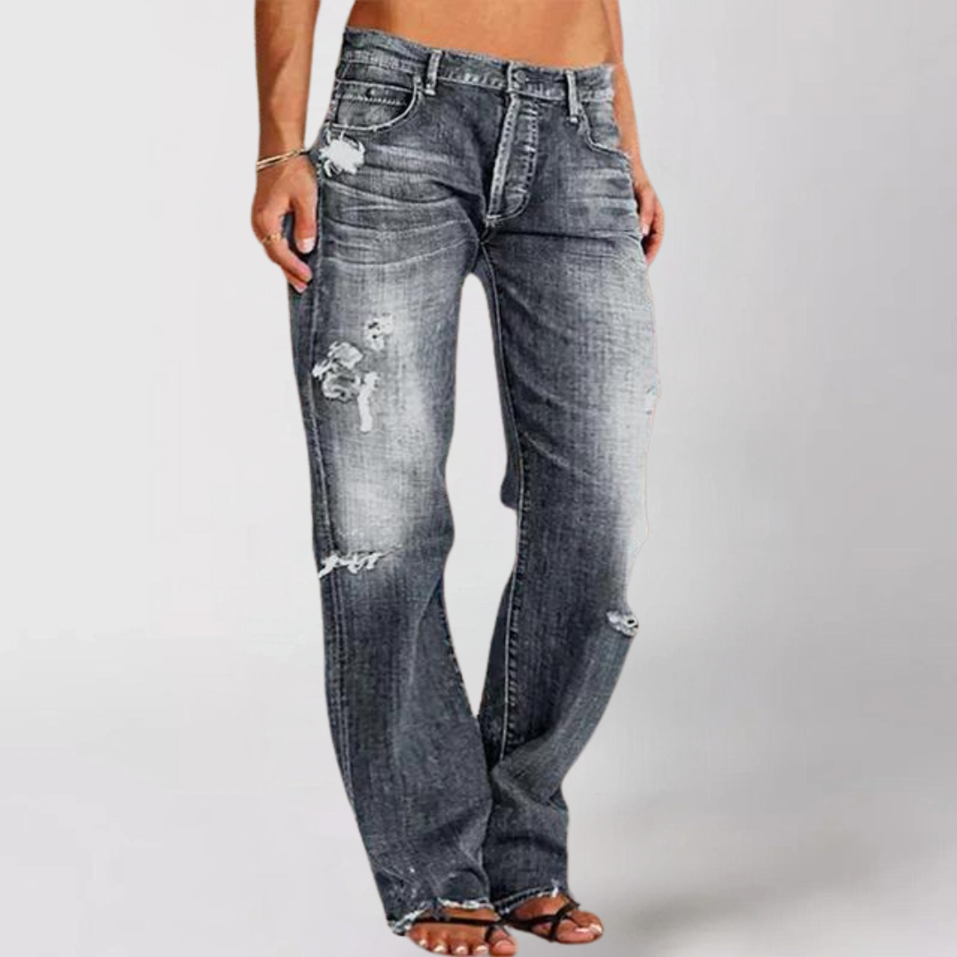 Trista® | Losse wijde pijpen denim jeans