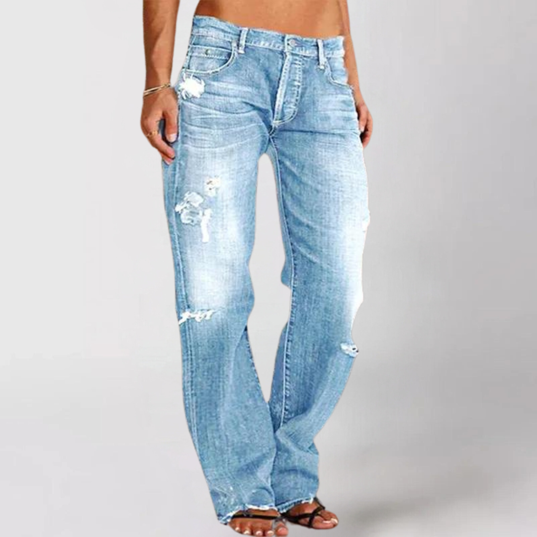 Trista® | Losse wijde pijpen denim jeans