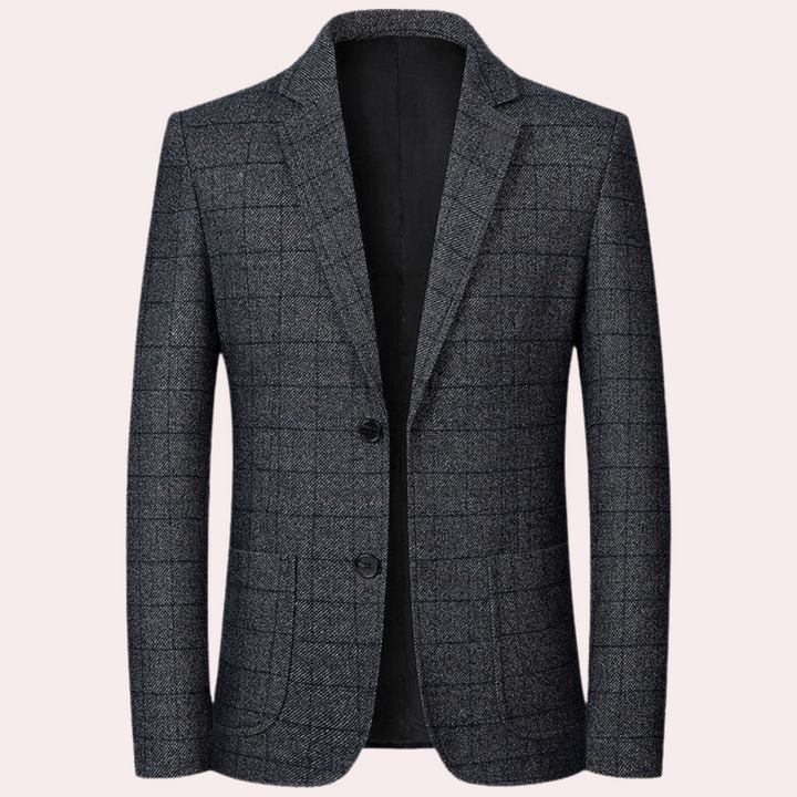 Formal retro plaid men's blazer